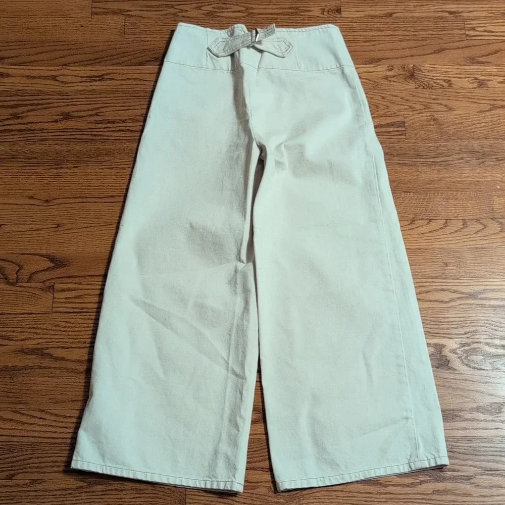 Free People - Collete High Water Khaki Pants - Picture 4 of 9